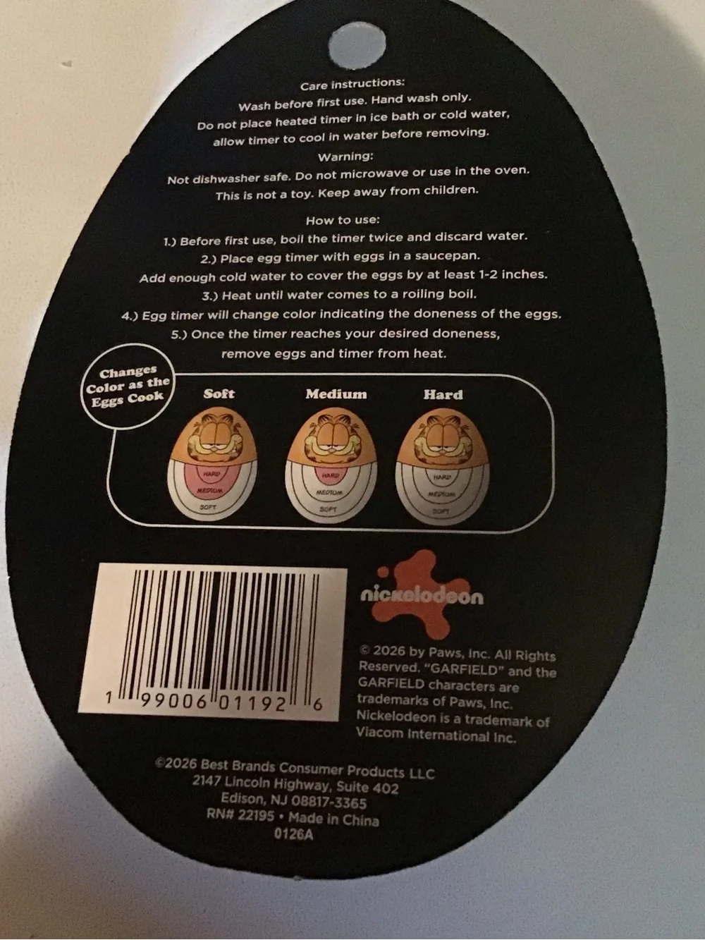 Garfield Egg Timer - Pink Novelty Kitchen Timer